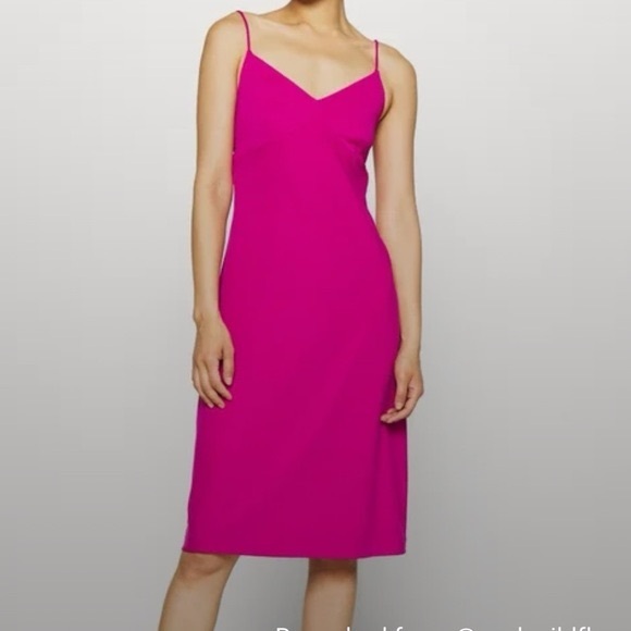 Banana Republic Dresses & Skirts - NWOT Banana Republic Hot Pink Cocktail Midi Dress Size XS